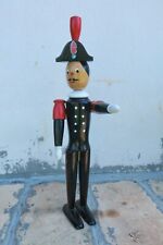 Pinocchio CARABINIERE anni 60' 70' ALTO 35 Cm Legno DIPINTO A MANO MOLTO RARO