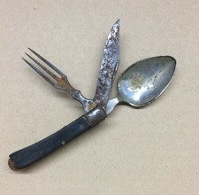 CUCINA-ATTREZZO MULTIUSO-POSATE DA VIAGGIO-CON CUSTODIA-PIEGHEVOLI-DA COLLEZIONE