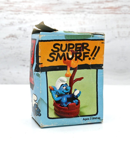 Vintage super puffo figurina - puffo,