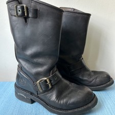 Stivali da cowboy SENDRA donna VINTAGE in pelle nera taglia UK 4,5