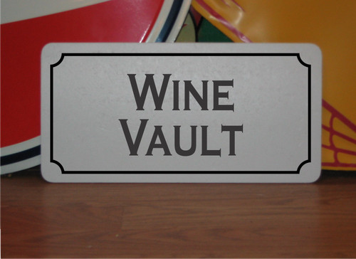 Insegna metallo wine vault - insegna,