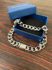 BRACCIALE DANKADI ARGENTO 925 Snake Italy Design Cuban Chain Silver Bracelet
