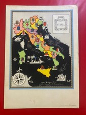 IMAGO ITALIAE Tavola 1 ITALIA Farmitalia (1950) Cartina Mappa ill. NICOULINE
