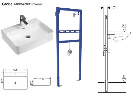 Elemento parete lavabo - , bagno