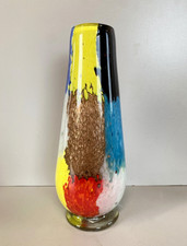 VASO "Oriente" DESIGN Dino Martens PER Aureliano Toso VETRO MURANO INCAMICIATO