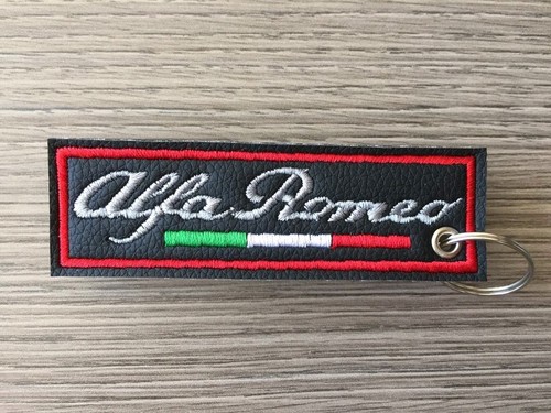 Portachiavi ricamato alfa - portachiavi,