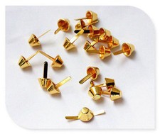 150pz Borchie sfuse a cono tronco con alette *diametro 10mm*colore oro