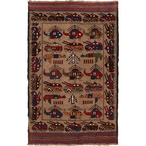 Afghan war rug vintage - war,