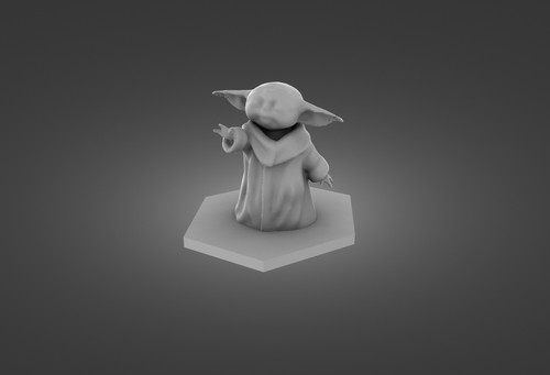 Baby yoda grogu statua - yoda-grogu,