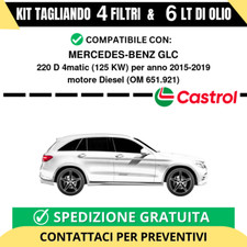 Tagliando per MERCEDES-BENZ GLC 220 D 4matic 125 kw - 6 Lt di Castrol + 4 Fil...