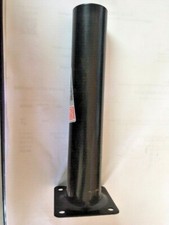 Piedino tondo in metallo colore nero piede h 200 mm mobili sedie ø 32 mm 