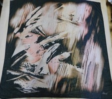 FOULARD 100% PURA SETA SILK SOIE VINTAGE DONNA MIRAL (731) 108cm x 108cm