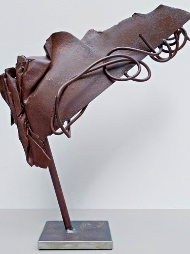 Scultura ferro helmut - scultura,