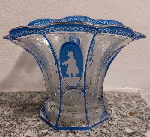 Vaso vetro boemia - sec., xix