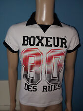 POLO UOMO MANICA CORTA MARCA BOXEUR DES RUES COLOR BIANCONERO TAGLIA M