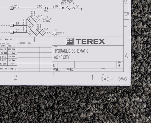 Schema idraulico per - , terex