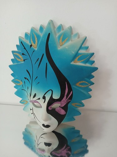 Maschera veneziana ceramica - veneziana, in
