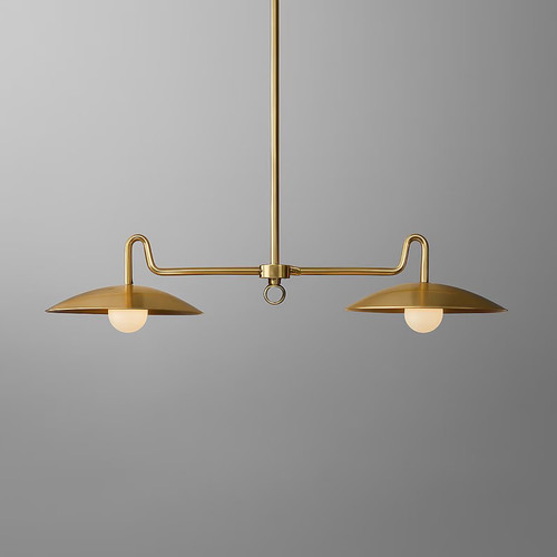 Lampadario lineare ottone - lampadario, in