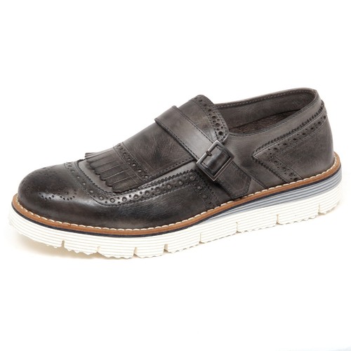 F1784 mocassino uomo dark - , grey