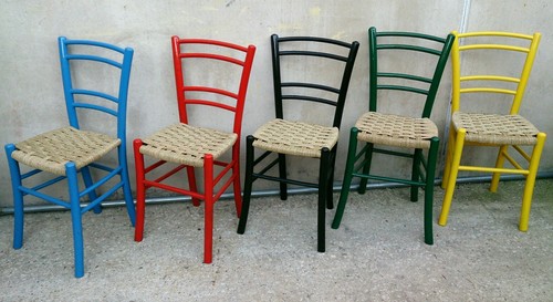 Lotto sedie multicolore - 5,