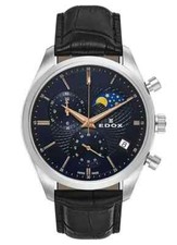 Edox Les Vauberts Chronograph Moonphase Data - USATO ma pari al NUOVO