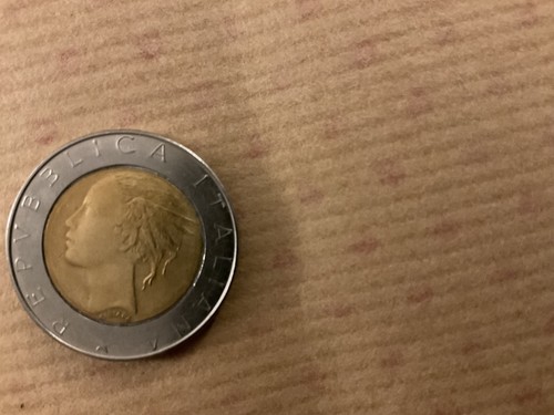 Moneta 500 lire bimetallica - moneta,