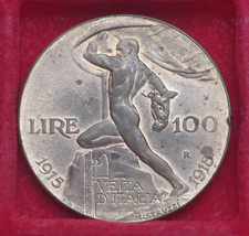 Vittorio Emanuele III 100 Lire 1925 Vetta d'Italia ( Replica )