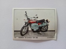 FIGURINA MOTO 2000 PANINI 1972 HONDA SCRAMBLER CB 450 n 101 CON VELINA