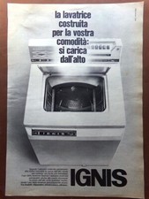 Pubblicità Anni 60-70 Lavatrice Ignis Carica dall'alto