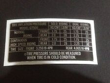 DECALCOMANIA SUZUKI GT500 "TIRE INFO PRESSURE"