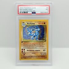 CARTA POKÉMON MACHAMP 8/102 (2000) 1 EDIZIONE - HOLO - ITA - PSA 7