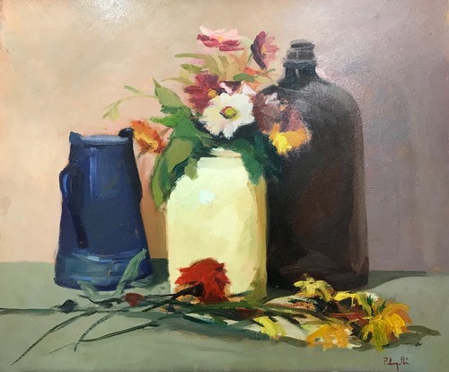 Dino pelagatti fiori - pelagatti, dipinto