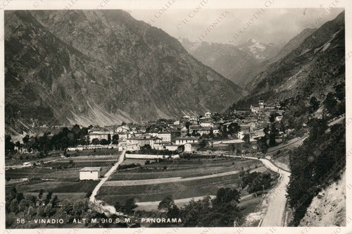 1940 vinadio panorama cuneo - vinadio,