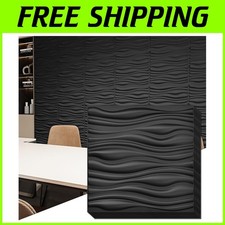 Pannelli da Parete Onda in PVC Leggeri e Ignifughi - Confezione da 12,7" Quadrati