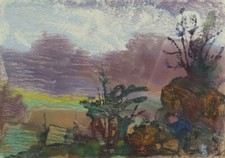 DIPINTO AD ACQUERELLO VINTAGE