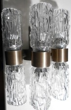 Applique vetro e metallo, sei luci E14, anni '70