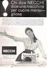 NECCHI MACCHINA DA CUCIRE Pubblicità originale 1960 SUPERNOVA ULTRA
