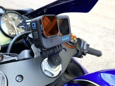 Supporto per GoPro ACTION CAM cannotto sterzo moto universale YAMAHA HONDA ecc