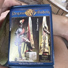 FIGURA DE METAL 75 MM -PEGASO MODELS (Made in Italy) -HERNÁN CORTÉS