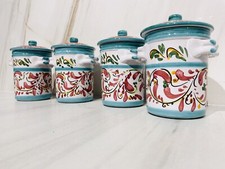 barattolo in ceramica artistica di Caltagirone decorata a mano