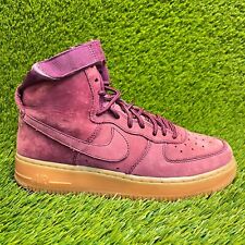 Nike Air Force 1 High WB Bordeaux Boys Size 6Y Purple Walking Shoes Sneakers