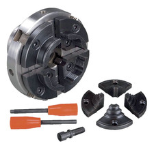 Mandrino autocentrante 4 griffe reversibili tornio legno diametro 100 mm M33x3,5