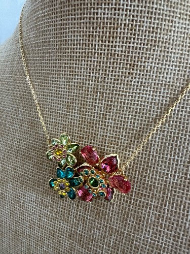 Collana swarovski gema fiore - collana,