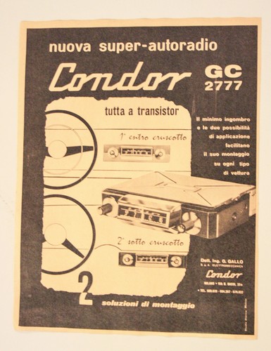 Pubblicita 1964 autoradio - pubblicita',
