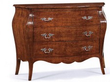 COMO'+ 2 COMODINI TRITTICO CLASSICO  BOMBATO CAMERA DA LETTO AVORIO PATINATO