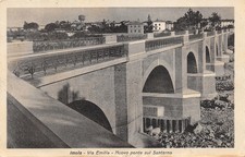 2328) CARTOLINA IMOLA VIA EMILIA NUOVO PONTE SANTERNO VIAGGIATA 1948 BOLOGNA
