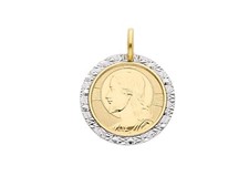 CIONDOLO MEDAGLIA ORO GIALLO E