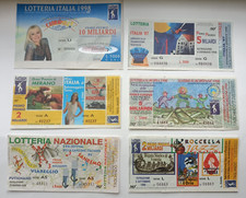 LOTTERIA ITALIA E EUROPEA 1998 N. 6 BIGLIETTI COME NUOVI