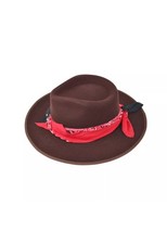 Cappello fedora marrone con