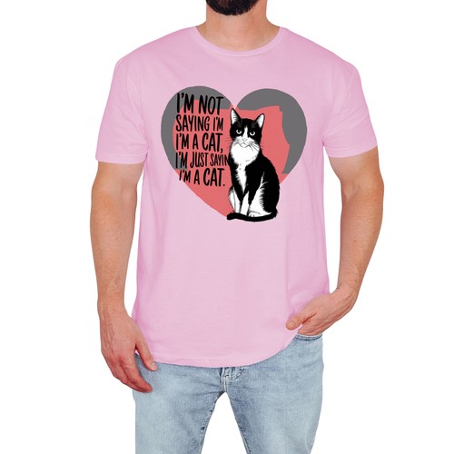 Shirt uomo gatto divertente - uomo,